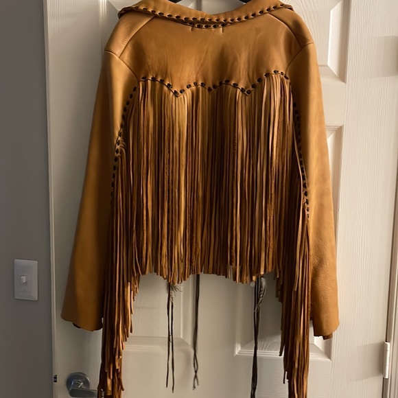 Unique custom Native American style fringe leather jacket - Picture 3 of 7